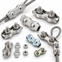 Pince à câble double boulon pour fixation de boucles et extrémités de câbles métalliques, sur mesure OEM