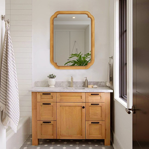 Wood Framed <b>Wall</b> <b>Mounted</b> Mirror Cabinet With Storage <b>Shelves</b> Medicine Mirror For Bathroom Living Room 31.5 x 23.82 Inches - Product Image 6