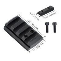 LAMBUL Tactical Red Dot Scope Mount Plate Base untuk G17 G19 G22 G23 G26 G27 G34 Kompatibel untuk Universal Mini Red Dot Sights