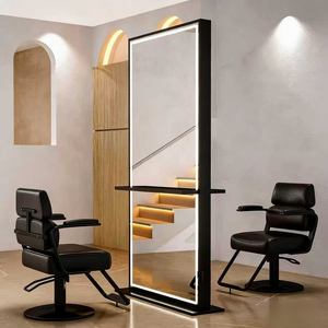 Espejo para Barbería, Espejo para Salón de Belleza, Soporte para Espejo de Salón de Belleza, Espejo de Corte de Doble Cara y de Una Sola Cara para Tinte en Caliente - Product Image 3