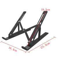 Support d'ordinateur portable Portable en alliage d'aluminium support de tablette réglage de la hauteur support d'ordinateur de bureau pliable Base Portable