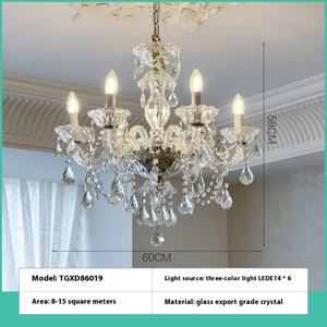 Lámpara de cristal de diseñador Advanced Sense, candelabro francés de estilo europeo para restaurante, dormitorio, luces colgantes de tamaño medio - Product Image 5