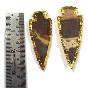 Punta de flecha de ágata galvanizada | Comprar puntas de flecha de ágata "3 pulgadas" | Punta de flecha galvanizada - Product Image 1