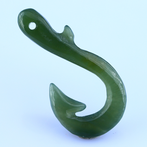 Liontin kalung ukir kait ikan Nephrite permata ethurkanada - Product Image 4