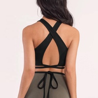 Sxey — haut court croisé pour femme, soutien-gorge de sport, débardeur sans manches, bretelles, Yoga, vente en gros