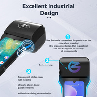 Máquina de Facturación POS Portátil Android Z93 con Escáner de Código de Barras Bluetooth PDA Todo en Uno Impresora Térmica de 80 mm