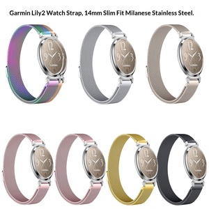 Bracelet <span class=keywords><strong>de</strong></span> montre intelligente Milanese avec fermoir magnétique en maille, breloque en silicone, <span class=keywords><strong>Garmin</strong></span> <span class=keywords><strong>Lily</strong></span> 2 - Product Image 2