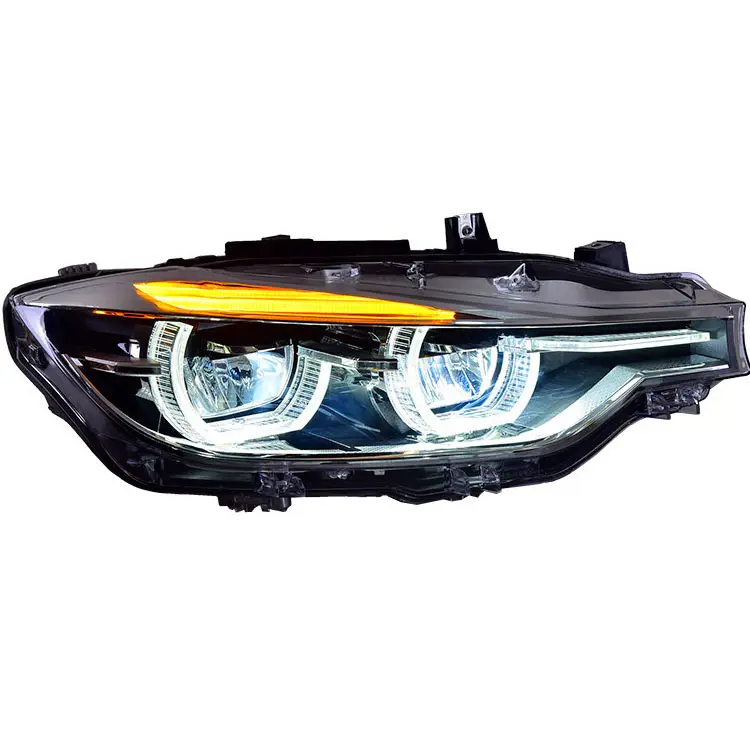 Atualização LED farol cabeça luz frontal Assembleia para BMW Série 3 F30 F35 2013-2015 lâmpada de cabeça frente plug and play