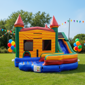 Castillo Inflable con Tobogán, Directo de Fábrica, Combo de Castillo Inflable Symphony, Casa de Brinco Inflable para Niños, Alquiler para Fiestas al Aire Libre - Product Image 1