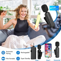 Aomago WM690 Microphones Lavalier polyvalents 3-en-1-Microphones de revers sans fil avec réduction avancée du bruit pour la vidéo et les interviews