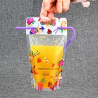 Pochette d'emballage liquide jetable personnalisée avec bec verseur, logo, scellée, transparente, pour jus