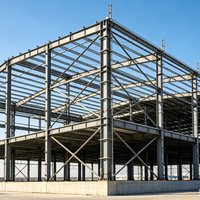 Structure en acier industrielle, entrepôt, usine, atelier, usine de transformation, bâtiment en acier préfabriqué