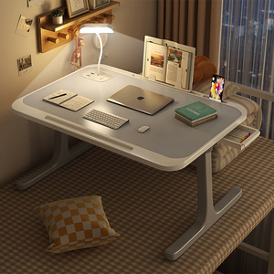 Escritorio plegable para computadora portátil, mesa de escritura pequeña para dormitorio de estudiantes y mesa de comedor perezosa para el hogar - Product Image 2