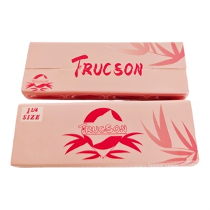 กระดาษมวนบุหรี่ TRUCSON สีชมพู ขนาด 1 1/4  ทำจากเส้นใยพืชธรรมชาติ ปราศจากสีและคลอรีน 50 แผ่น พร้อมที่กรอง - Product Image 3