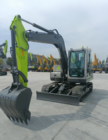 Excavatrice hydraulique ZE75G de 7,5 tonnes, moteur Yanmar, pompe hydraulique, mini-excavatrice compacte pour travaux municipaux, pipelines et aménagement paysager