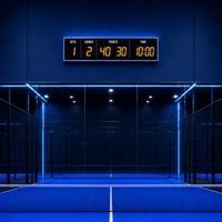 Tableau de score numérique LED pour padel, mural, avec minuteur de match et télécommande sans fil pour terrain intérieur et club
