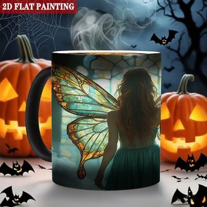 Mug à sublimation personnalisé, noir givré, 11 oz, en céramique, tasse à changement de couleur, design photo paysage - Product Image 6