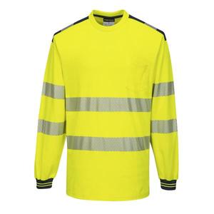 PORTWEST - T185YNRS PW3 <b>hi</b>-<b>vis</b> long sleeve yellow/blue navy <b>T</b>-<b>shirt</b> - EAN 5036108303915 <b>HI</b>-<b>VIS</b> WORKWEAR - Product Image 1