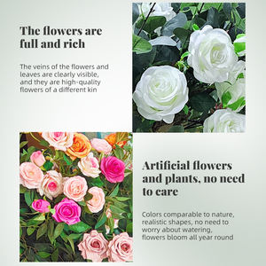 Rosa Artificiale Realistica con Fiori, Vendita Diretta dalla Fabbrica, per Matrimoni e Giardini - Product Image 4