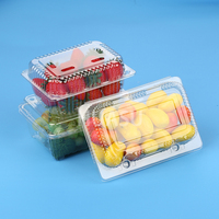 Boîte d'emballage transparente en plastique pour fruits, conteneur alimentaire de qualité alimentaire, boîte blister en PET, conteneur pour fraises