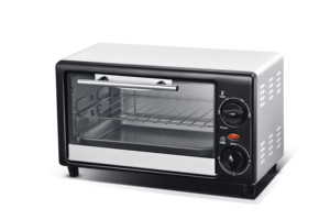 Four électrique encastrable 8L pour usage domestique avec contrôle mécanique du minuterie, construction en aluminium, éléments chauffants supérieur et inférieur pour pizzas - Product Image 2
