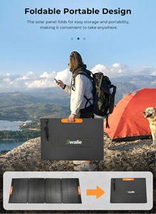 Kit de panneaux solaires pliables, chargeur solaire portable Swalle 400W avec câble de 10 pieds, station d'alimentation <span class=keywords><strong>Jackery</strong></span> EcoFlow <span class=keywords><strong>Bluetti</strong></span>, norme américaine - Product Image 2