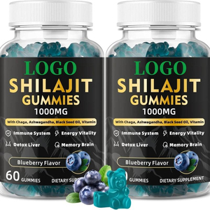 Gomitas de Shilajit Sin Azúcar para Adultos OEM/ODM, Minerales, Ácido Fúlvico |   <span class=keywords><strong>Beneficios</strong></span> Antioxidantes para la Energía, la Función Cerebral y el Apoyo Inmunológico - Product Image 1