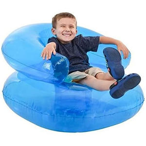 Vente transfrontalière chaude PVC Transparent enfants <span class=keywords><strong>gonflable</strong></span> eau hamac canapé siège Portable en plein air Camping loisirs jouet - Product Image 2