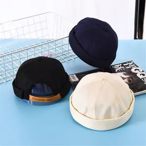 Docker Cap Hüte Beanie Worker Sailor Cap Krempe Mütze Rolled Cuff Retro Fashion Brimless Hut mit verstellbaren
