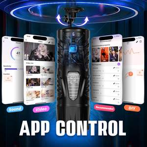 APP Kontrollü Otomatik Penis Pompası APP Kontrollü Erkek Mastürbatörü Eller Serbest Seks Makinesi İleri Geri Hareketli Döner Elektrikli Erkek Mastürbasyon Oyuncağı - Product Image 5