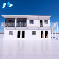 Zhongnan Détachable OEM ODM Luxe 2 étages Mur de verre Flatpack maison minuscule préfabriquée conteneur maison avec toilettes