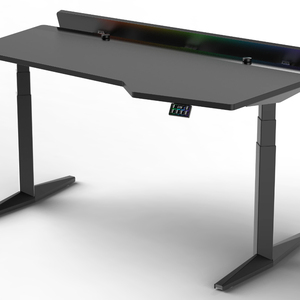 Bureau assis-debout électrique avec double moteur et contrôleur de mémoire, structure en acier durable, table d'ordinateur pour la maison, le bureau et la chambre - Product Image 2