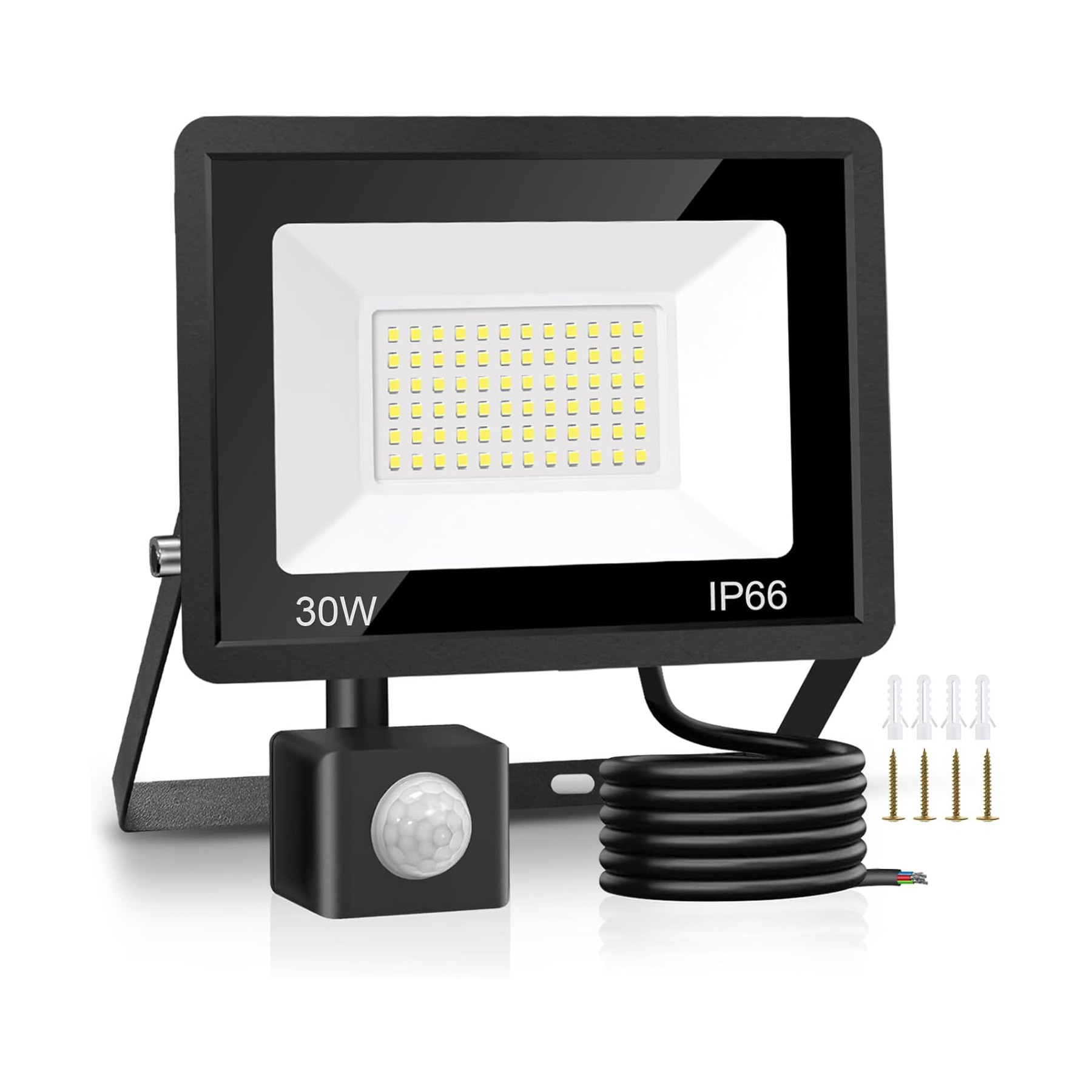 PIR светодиодные прожекторы IP66 водонепроницаемый датчик движения таймер настенный светильник для заднего двора сада наружное охранное освещение