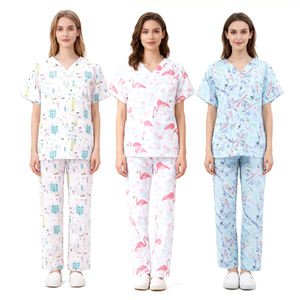 Set di Uniformi Mediche Stampate per Donne, Camicie Infermieristiche a Maniche Corte, Divise Ospedaliere Stampate all'Ingrosso - Product Image 2