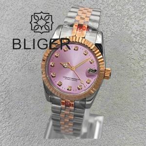 Reloj Mecánico para Dama Bliger con Logotipo Personalizable, Movimiento NH15, Reloj de Lujo para Dama, Resistente al Agua 10 <span class=keywords><strong>Bar</strong></span>, Caja de Acero Inoxidable de 31 mm - Product Image 1