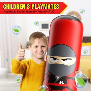 Sac de frappe gonflable pour enfants, idéal pour le karaté, jouet pour garçons et filles, rebond immédiat pour la pratique du boxe et la gestion du stress - Product Image 4