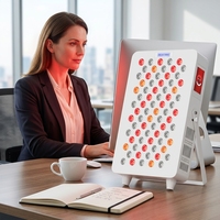 Panneau de luminothérapie rouge de bureau pour les soins quotidiens de la peau, luminothérapie faciale professionnelle à domicile, luminothérapie rouge portable