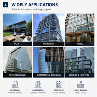 Ventana Abatible Moderna de Aluminio con Rotura de Puente Térmico, Doble Acristalamiento, Eficiencia Energética, para Apartamentos, Proyectos Comerciales, Personalizable