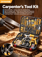 Ensemble d'outils électriques de 118 pièces, kit d'outils complet pour électricien, charpentier, avec boîte de rangement pour réparation à domicile, industrie, OEM, ODM, vente en gros