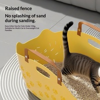 Bac à litière pour chat portable et pliable, taille extra-large, design anti-éclaboussures, en PE, pour la maison et les voyages, plateau de toilette pour animaux de compagnie