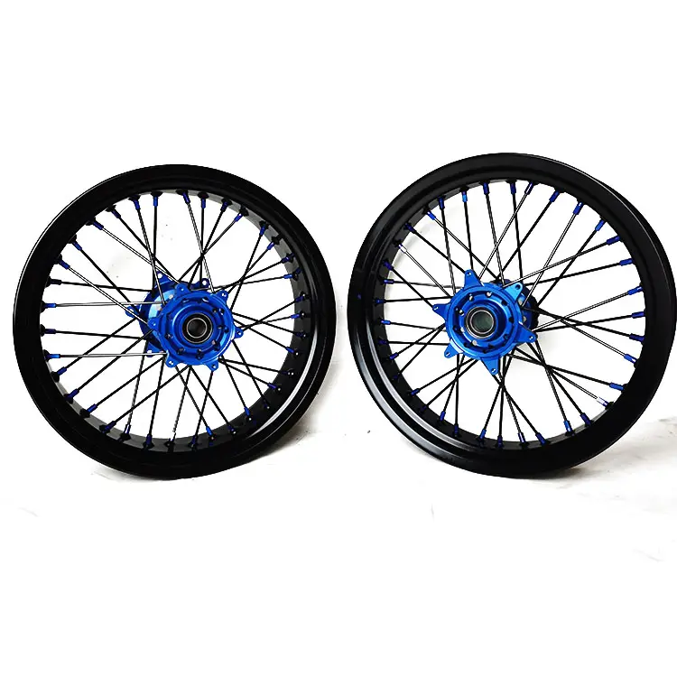 High quality Supermotard Aluminum alloy spoked TE 300 17 Inch motorcycle Supermoto wheels