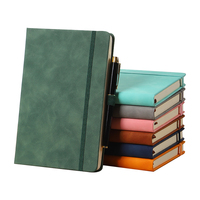Carnet de notes professionnel en cuir PU A5, personnalisable avec logo imprimé, avec emplacement pour stylo, fermeture élastique, cadeau d'entreprise