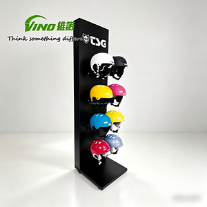 Support d'affichage vertical multi-crochets pour équipement sportif pour les magasins de détail et les magasins de sport - Support d'affichage en métal pour casque - Product Image 1