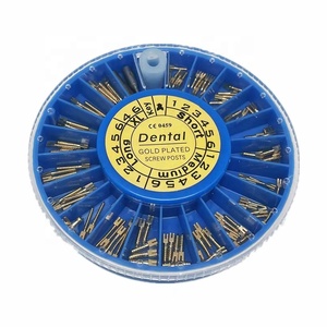 Tandheelkundige <span class=keywords><strong>Endo</strong></span>-Schroefpalen Wortelkanaalpennen Goud Roestvrijstalen Geplateerde Tandstaafschroef - Product Image 2