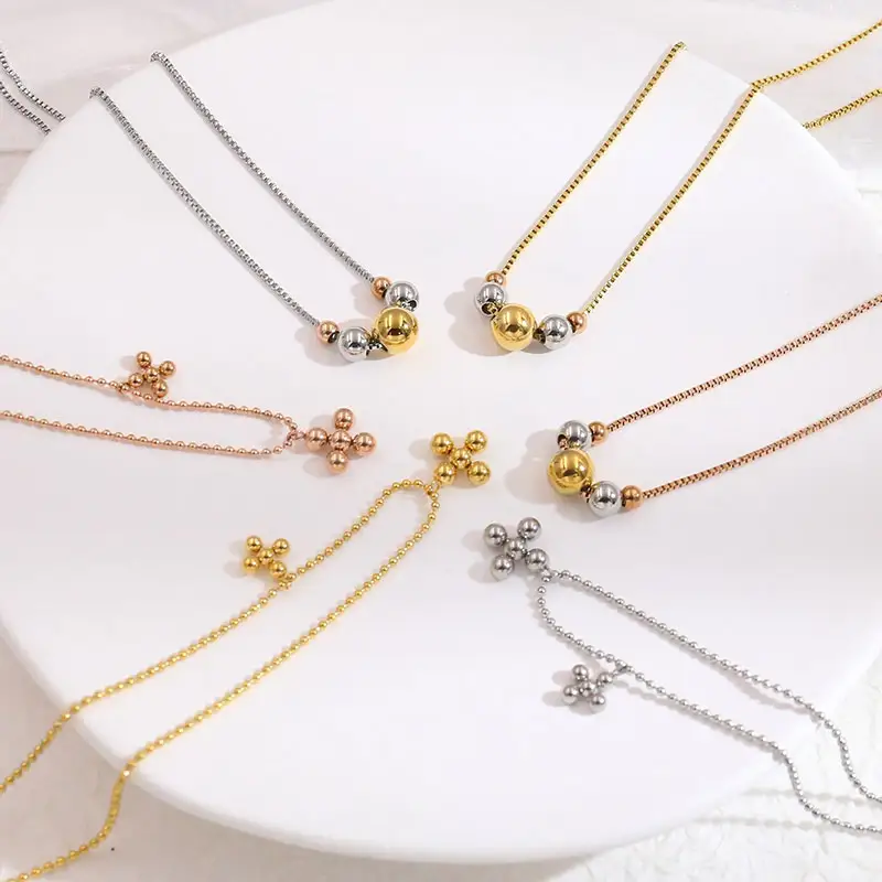 Nouvelle Mode Bijoux En Gros 18k Plaqué Or Collier Géométrique En Acier Inoxydable Bijoux Pendentif Collier Charmes Pour Femme Cadeau