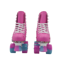 Patins à roulettes d'intérieur imperméables en cuir synthétique PU avec roulements ABEC-7 et strass