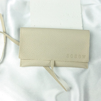 Pochette à bijoux personnalisable en cuir PU texturé noir, sac cadeau avec lien, pour bracelets et bijoux