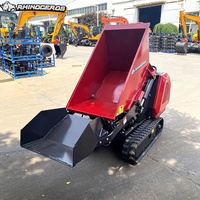 Mini-dumper Rhinoceros 300kg 500kg 800kg Électrique Essence Diesel Petit Camion Benne Chargeur de Chantier