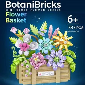 Set de 783 Piezas de Bloques de Construcción de Micro Flores, Ramo Artificial DIY, Ladrillos de Construcción de Modelos, Juguete para Decoración <span class=keywords><strong>del</strong></span> <span class=keywords><strong>Hogar</strong></span> y Colección - Product Image 2