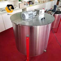 Offre Spéciale automatique réversible auto-inversion 8 cadres apiculture extracteur de miel électrique Shaker extracteur de centrifugeuse de miel